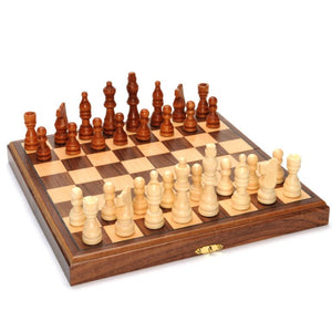 Chess: Magnetic Folding Walnut Wood Set