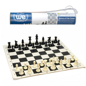 Chess: Roll-up Travel Set in Carry Tube with Shoulder Strap